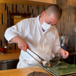 登喜和鮨 - 能生町産喉黒炭炙り