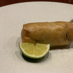 中華寝台 - 鱧と松茸の春巻き