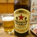 串カツの中村屋 - 赤星中瓶