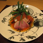 神保町 傳 - 鰤のづけのしゃぶしゃぶ、ポン酢で1