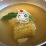 山玄茶 - なめらか、トロン。焼き茄子と葛餡と鱧。これ以上の組み合わせはありません(∩˘ω˘∩ )♡