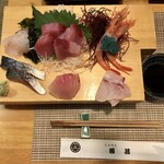 大衆割烹 善甚 - ■本日おすすめ造り6点盛
      　・甘エビ
      　・ブリ
      　・スズキ
      　・ヒラマサ
      　・ナメラ
      　・シメサバ