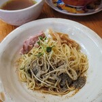 ふくろう - にぼしのあえ麺(ハーフ)180円