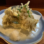 碧と風 - えのきの天ぷら