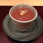 神保町 傳 - 【2012.11】ロックフォールをきかせた茶碗蒸し　無花果餡かけ