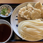 手打ちうどん寺屋  - かしわ天ざるうどん（大盛り）