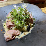 快食倶楽部　万年 - ナスと牛の胡麻だれしゃぶしゃぶ