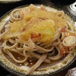 マル金そば - 『越前おろしそば三昧』おろしそば＋薬味におろしダシをぶっかけました。