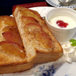 喫茶 水鯨 - シナモンシュガーアップルトースト