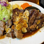 住吉 - 元祖ガーリックステーキ200g 1,780円 ＋チキンステーキ 130円