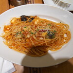 ペッシェドーロ - 揚げ茄子とモツァレラチーズの辛口ミートソース