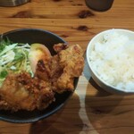 麺屋遼太郎 - +270円で唐揚げセット (2021.10.19)