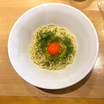 塩そば まえだ - 和え玉（冷）に生卵トッピング