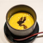 鮨 青海 - とうもろこしの柚子胡椒茶碗蒸し キクラゲ