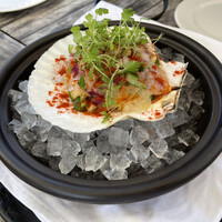 レストラン ラ・マーレ - ホタテ貝のセビーチェ、グレープフルーツジュレ