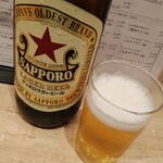 街かど酒場 さんたろう - やはり最初は瓶ビール