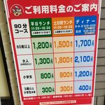 すたみな太郎 - 平日に来たら、大人と老人では110円しか安くならないのね