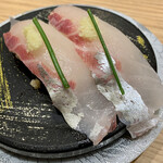 すし辰 - 活〆しまあじ 440円