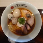 入鹿TOKYO - ポルチーニ醤油らぁ麺、特製トッピング