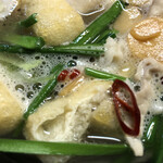 おふくろ亭 - 2021/10/10
      ホル鍋 ニンニク 400円
      揚げだしなす 100円
      フライ3品 100円 コロッケ、チクワ、黒はんぺん