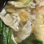 おふくろ亭 - 2021/10/10
      ホル鍋 ニンニク 400円
      揚げだしなす 100円
      フライ3品 100円 コロッケ、チクワ、黒はんぺん