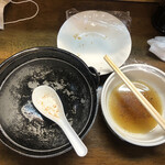 おふくろ亭 - 2021/10/10
      ホル鍋 ニンニク 400円
      揚げだしなす 100円
      フライ3品 100円 コロッケ、チクワ、黒はんぺん