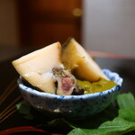 日本料理 幸庵 - 蒸し鮑の肝ソース添え