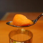 日本料理 幸庵 - 人参とリンゴのアイスリフトアップ