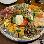 ピッツェリア・エ・バール・レガーメ - 前菜盛り合わせ、4人前を極少な目とオーダーしてこれかよ……