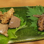 おばた - 穴子肝旨煮＆マトウ鯛肝とハラコ旨煮