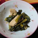 瀧の家 - 青菜と揚げの煮付け