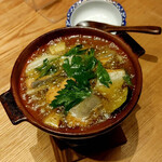 菜な - 秋鮭と旬菜のアヒージョ1000円