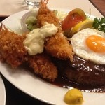 キッチンスズキ - 洋風ハンバーグ、海老フライ、カキフライ