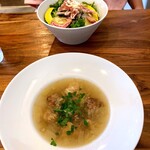 Kaikoma kitchen - 山伏ダケのスープ美味し！白州サラダデカし！