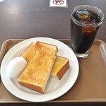 Horizu kafe - モーニングトーストゆで卵セット（390円）