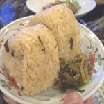 山の寺 邑居 - 地鶏のおにぎり：250円