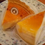 不二家レストラン - 北海道なめらかチーズパイ　しっとりスフレチーズケーキ