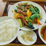盛 - 和牛オイスターソース炒め定食