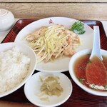 盛 - 黄ニラエビ炒め定食