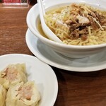 中華ノ麺 シンフウ - 親鶏チャーシュー麺＋親鶏焼売