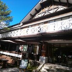 上高地西糸屋山荘 - 山荘の一角にあるカフェコーナー