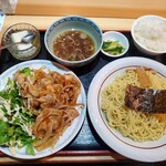 萬来仙閣 - つけ麺と焼き肉セット