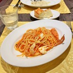 トラットリア・エンツォ - ③ワタリガニのトマトクリームスパゲッティ（+300円）