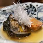 日本料理FUJI - 大井川のすっぽん炭焼きと磐田海老芋出汁餡掛け