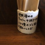 シシカリ - "「使用済みのティッシュや紙ナプキンは入口横のゴミ箱へお願いします」"