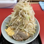 ラーメン もっけだの - 2021.10.2～秋季限定『青唐味噌まぜそば』ヤサイマシマシ、ニンニクマシマシ