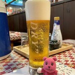 十割そば 香寿庵 狭山別館 - 生ビール　￥600