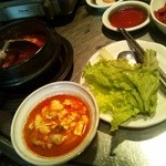 韓国亭豚や - チケスープがサービスで！