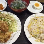 四川料理 林記 - 唐揚げと炒飯定食