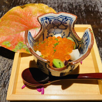 肉和食 月火水木金土日 - 先付　いくらと和牛(ハネシタ)